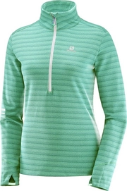 Longsleeve Salomon Lightning Half Zip Mid Biscay Green Damen