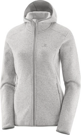 Fleecejacke Salomon Bise Hoodie Vaporous Gray Damen