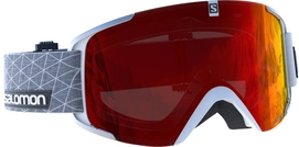 Skibril Salomon XView White/ Mid Red
