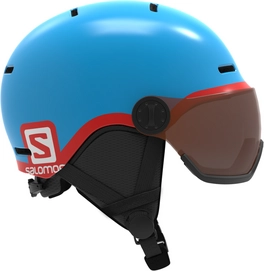 Skihelm Salomon Grom Visor Junior Blue Kids