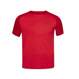 T-shirt de Tennis Babolat Men Play Crew Neck Tee Tomato Red-XL