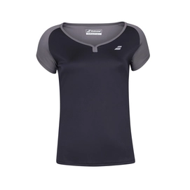 T-shirt de Tennis Babolat Women Play Cap Sleeve Top Black Black-M