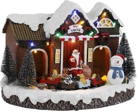Luville Dorf mit Santa und Zug batteriebetrieben