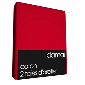2 Taies d'Oreiller Damai Rouge (Coton)