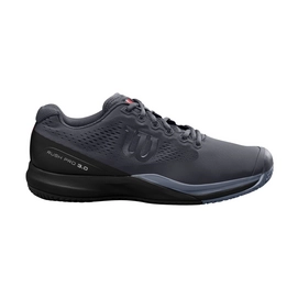 Tennis Shoes Wilson Men Rush Pro 3.0 Ebony Black Infrared