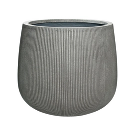 Bloempot Pottery Pots Ridged Pax L Dark Grey Vertically Ridged 55 x 48,5 cm