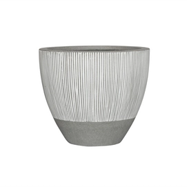 Bloempot Pottery Pots Ridged Jesselyn S White stripe 51 x 43 cm