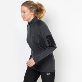 Ondershirt Jack Wolfskin Women Arctic Half Zip Ebony