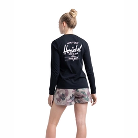 T-Shirt Herschel Supply Co. Women's Long Sleeve Tee Classic Logo Black White