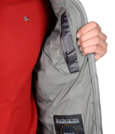 Winterjas Napapijri Aerons Stand Steel Grey Solid Men