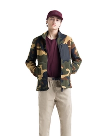 Vest Herschel Supply Co. Men's Guide Fleece Sherpa Full Zip Woodland Camo