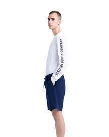 Trui Herschel Supply Co. Men's Long Sleeve Tee Sleeve Print Bright White Black
