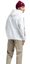 Trui Herschel Supply Co. Men's Pullover Hoodie Sleeve Print Blanc de Blanc Black