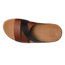 Sandaal FitFlop Hola™ Slide Dark Tan Black
