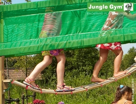 Speelset Jungle Gym Crazy Playhouse + Platform CXL + Bridge Groen