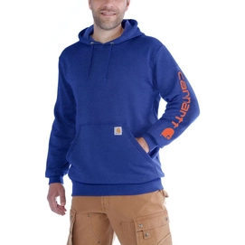 Trui Carhartt Men Sleeve Logo Hooded Sweatshirt Superior Blue