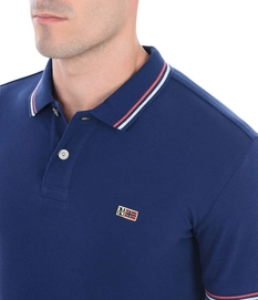 Polo Napapijri Men Taly SS Stripe Blue Depths