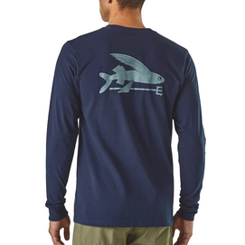 Trui Patagonia Men's L/S Flying Fish Responsibili-Tee Classic Navy