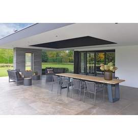 4---2021 Borek teak-aluminium Azoren table & Furore side tables - Ardenza belt Frias chair dark grey & Altea lounge dark grey - rope crochette pouffe anthracie_preview