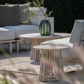 4---2023 M&L aged teak Rider lounge - Lasse side table - Lasse coffee table detail(2)