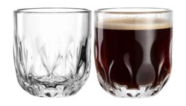 Tazza caffe in vetro Leonardo Gocce 220 ml, Set da 2, Tipo 3