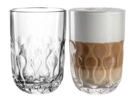 Latte Macchiato Glas Leonardo Gocce 2 390ml (Set van 2)