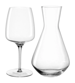 Set Degustazione con Caraffa Decanter 1,5 L e 2 Calici Vino Leonardo Cesti, 3 Pezzi, Trasparente
