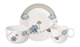Kinderservies Villeroy & Boch Walk like an Elephant White (3-teilig)