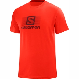 T-Shirt Salomon Blend Logo SS Fiery Red Herren