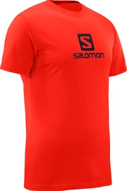 T-Shirt Salomon Men Coton Logo SS Fiery Red