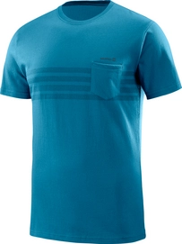 Tshirt Salomon Men Color Block SS Moroccan Blue