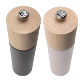 Salt and Pepper Mill Peugeot With Filling Funnel One Shot Grey 21 cm