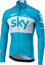 Fietsshirt Castelli Men Team Sky Thermal Jersey Longsleeve FZ Sky Blue