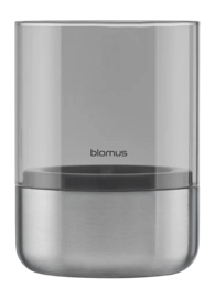 Photophore Blomus Calma Stainless Steel Matt Glass Smoke Small