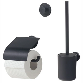 Toilet Accessories Set Tiger Urban Black With Cover (3 pc)