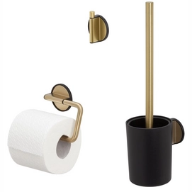 Toilet Accessories Set Tiger Tune Brass Black No Cover (3 pc)