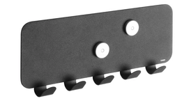 Rack de Crochets Tiger Magnetic Petit Acier Inoxydable Noir