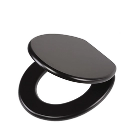 Toilet Seat Tiger Leather-Look Black