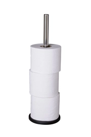 Porte-Papier Réserve Toilette Tiger Metropolitan Acier Inoxydable Noir