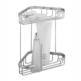Rangement de douche Tiger Exquisit Double Inox Brossé