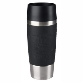 Thermos Mug Emsa Travel Mug With Silicone Sleeve Black 360ml