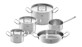 Pannenset Fissler Original Profi Collection Met Serveerpan en RVS Deksels (5-Delig)