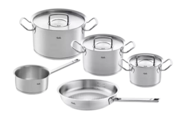 Pannenset Fissler Original Profi Collection Met Koekenpan en RVS Deksels (5-Delig)