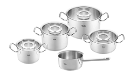 Pannenset Fissler Original Profi Collection Met Steelpan en Glasdeksels (5-Delig)