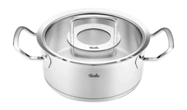 Casserole Fissler Original Profi Collection Bas avec Couvercle en Verre Acier Inox 20 cm