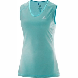 Tanktop Salomon Trail Runner Sleeveless Blue Curacao Charcoal Damen