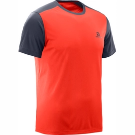 T-Shirt Salomon Men Stroll SS Fiery Red Graphite