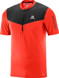 Tee-Shirt Salomon Men Fast Wing HZ SS Fiery Red Black