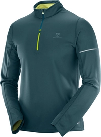 Pullover Salomon Agile HZ Mid Reflecting Pond Acid Lime Herren