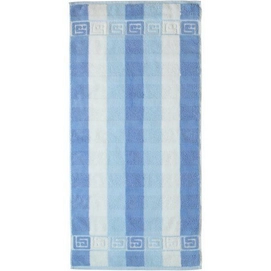 Handdoek Cawö Classic Block Stripes Medium Blue (Set van 3)